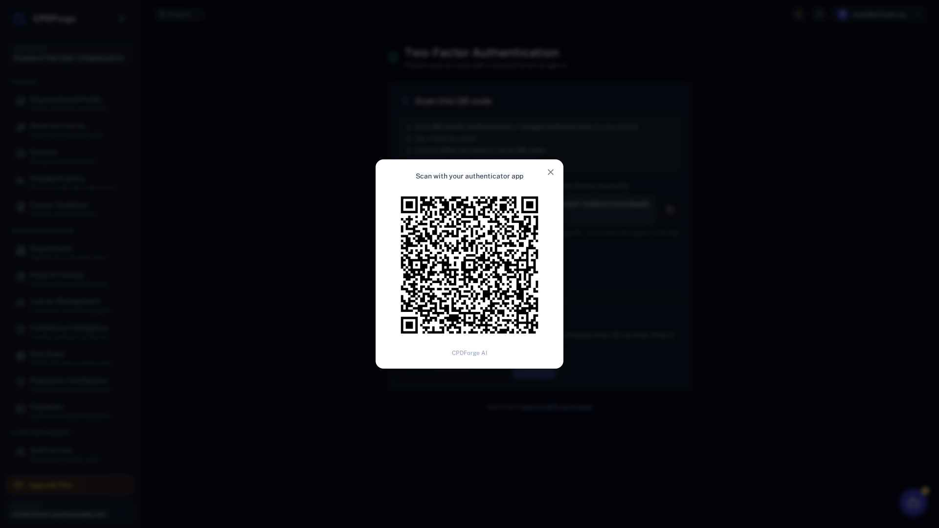 QR code enlarged for scanning